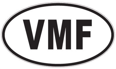 VMF - 3 Letter Initials Oval Magnet