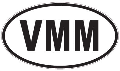 VMM - 3 Letter Initials Oval Magnet