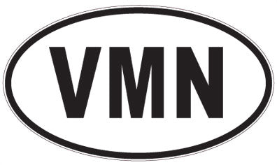 VMN - 3 Letter Initials Oval Magnet