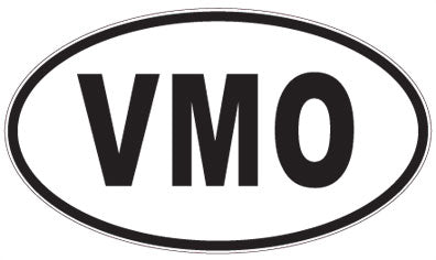VMO - 3 Letter Initials Oval Magnet