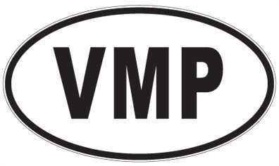 VMP - 3 Letter Initials Oval Magnet