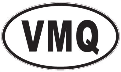 VMQ - 3 Letter Initials Oval Magnet