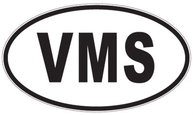 VMS - 3 Letter Initials Oval Magnet