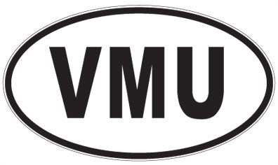 VMU - 3 Letter Initials Oval Magnet