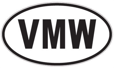 VMW - 3 Letter Initials Oval Magnet