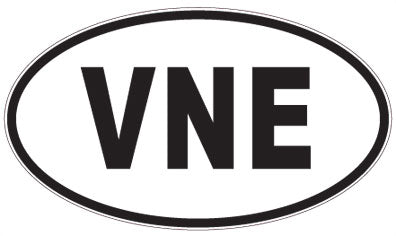 VNE - 3 Letter Initials Oval Magnet