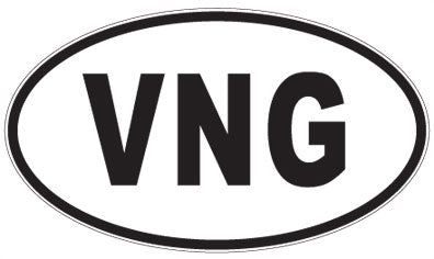 VNG - 3 Letter Initials Oval Magnet