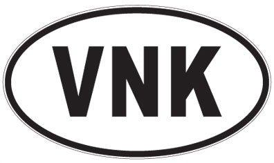 VNK - 3 Letter Initials Oval Magnet