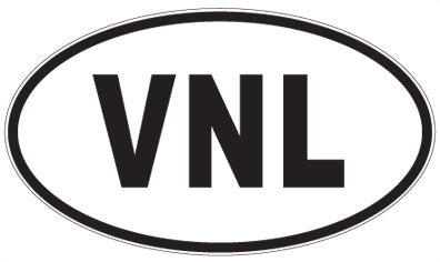 VNL - 3 Letter Initials Oval Magnet