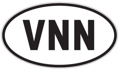 VNN - 3 Letter Initials Oval Magnet