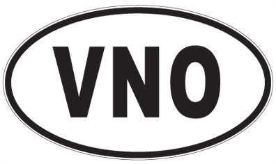 VNO - 3 Letter Initials Oval Magnet