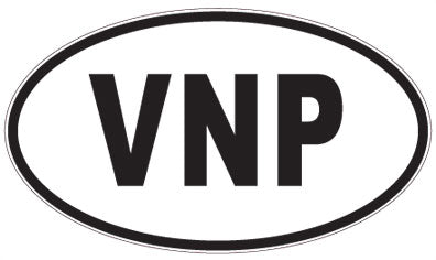 VNP - 3 Letter Initials Oval Magnet