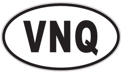 VNQ - 3 Letter Initials Oval Magnet