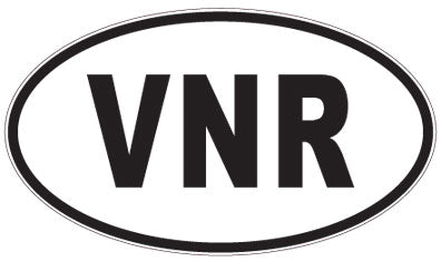 VNR - 3 Letter Initials Oval Magnet