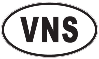 VNS - 3 Letter Initials Oval Magnet