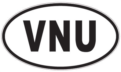 VNU - 3 Letter Initials Oval Magnet