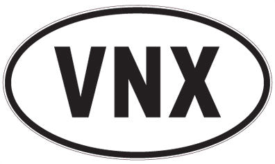 VNX - 3 Letter Initials Oval Magnet