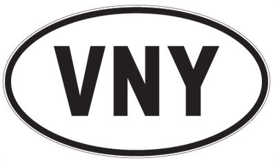 VNY - 3 Letter Initials Oval Magnet