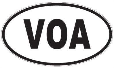 VOA - 3 Letter Initials Oval Magnet