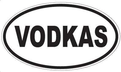 VODKAS - Oval Sticker