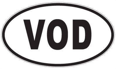 VOD - 3 Letter Initials Oval Magnet