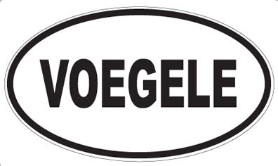 VOEGELE - Oval Sticker