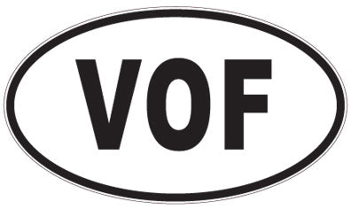 VOF - 3 Letter Initials Oval Magnet