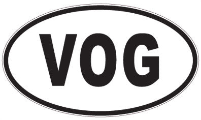 VOG - 3 Letter Initials Oval Magnet