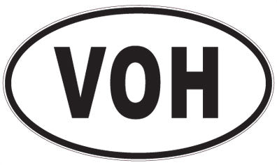 VOH - 3 Letter Initials Oval Magnet