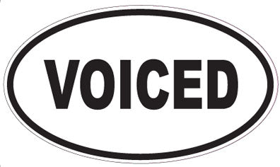 VOICED - Oval Sticker