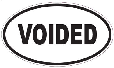 VOIDED - Oval Sticker