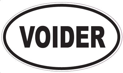 VOIDER - Oval Sticker