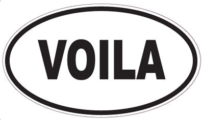 VOILA - Oval Sticker