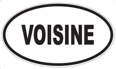 VOISINE - Oval Sticker