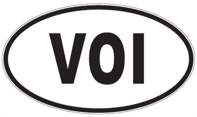VOI - 3 Letter Initials Oval Magnet