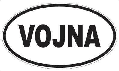 VOJNA - Oval Sticker