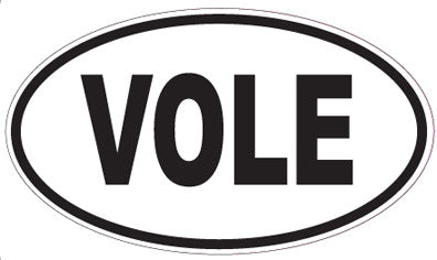 VOLE - Oval Sticker