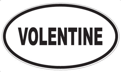 VOLENTINE - Oval Sticker