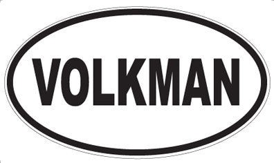 VOLKMAN - Oval Sticker