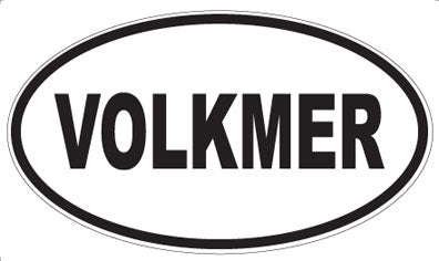 VOLKMER - Oval Sticker
