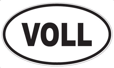 VOLL - Oval Sticker