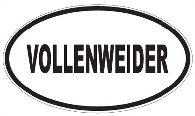 VOLLENWEIDER - Oval Sticker