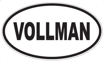 VOLLMAN - Oval Sticker