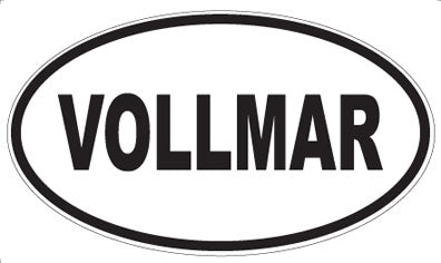 VOLLMAR - Oval Sticker
