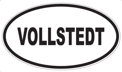 VOLLSTEDT - Oval Sticker