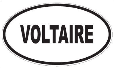 VOLTAIRE - Oval Sticker