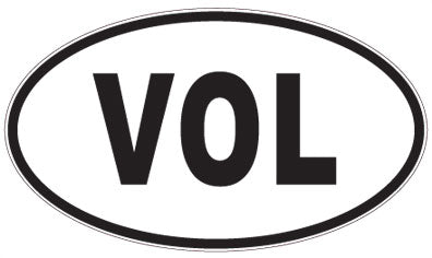 VOL - 3 Letter Initials Oval Magnet