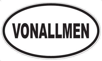 VONALLMEN - Oval Sticker