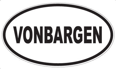 VONBARGEN - Oval Sticker