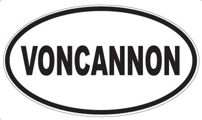 VONCANNON - Oval Sticker
